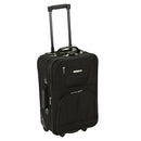 Rockland Fashion Softside Upright Luggage Set Expandable 20" F102 - BLACK - Like New