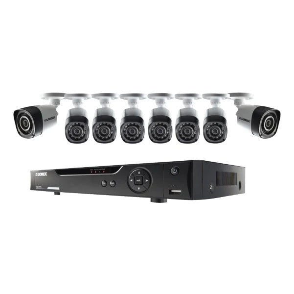 For Parts: Lorex 8 Channel 720p HD Security System 1TB HDD 8 Cameras LHD818 - NO POWER