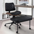 ERGONOMIC CROSS LEGGED OFFICE CHAIR WHEELS, HEIGHT ADJUSTABLE & 360°SWIV - BLACK - Like New