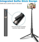 TONEOF 60" Cell Phone Selfie Stick Stand All-in-1 AB-202MAX - Black - Like New