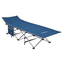 KING CAMP OVERSIZED HEAVY DUTY CAMPING COT - BLUE CHECKER - Brand New