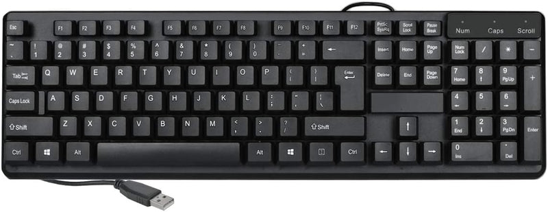 iMicro KB-US9813 104-Key Wired USB Keyboard (English) - Black Like New