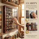 59 Opening Thimble Small Miniature Display Cabinet UV Protection Door - Cherry - Brand New