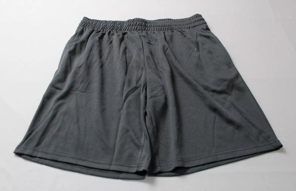 SQUARE METER MEN'S BASIC SOLID BREATHABLE ATHLETIC SHORTS - SIZE: L - CHARCOAL - Brand New