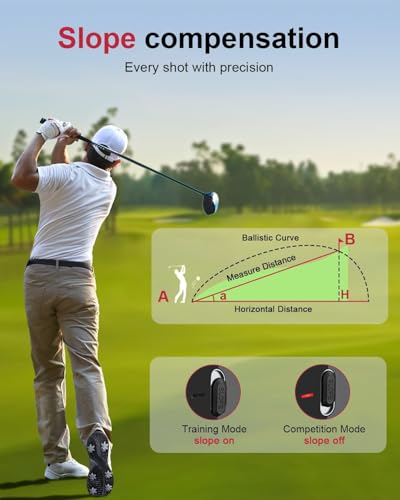 Deason Golf Rangefinder Slope 13 Yards Laser 7X Yards Rechargeable (Gray) - Like New