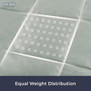 HUG BUD WEIGHTED BLANKET 90" X 90" - 35-LBS FITS QUEEN/KING SIZE BED LIGHT GRAY - Like New