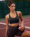 RUNNING GIRL HIGH SUPPORT HIGH IMPACT Sports Bra Sewn Pads MEDIUM - BLACK - Like New