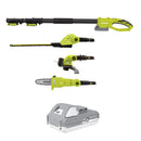 SUN JOE CORDLESS LAWN CARE SYSTEM GRASS HEDGE TRIMMER BATTERIES CHARGERS - GREEN - Like New