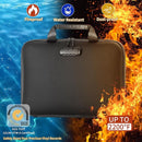 KBOROVER FIREPROOF & WATER-RESISTANT FILE BAG WITH COMBINATION LOCK - BLACK - Like New