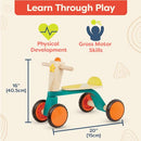 B. TOYS SMOOTH RIDER WOODEN TODDLER BIKE B2138C1Z - Multicolor - Brand New