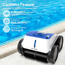 PAXCESS HJ3172 Cordless Robotic Pool Cleaner - Blue/White - Scratch & Dent