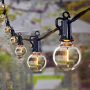 Brightown LED Outdoor String Lights 100FT, 104LED Bulbs, E12 Socket Base - Black - Like New