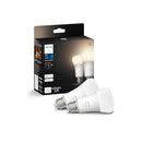 PHILIPS HUE 2 PACK WHITE A19 MEDIUM LUMEN SMART BULB 1100 LUMENS 9290024691-2PK - Like New