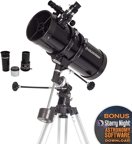 Celestron PowerSeeker 127EQ Telescope German Equatorial Telescope 21049 - Black Like New