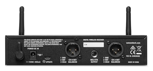 SAMSON CONCERT XD2 TWO CHANNEL DIGITAL WIRELESS HANDHELD SYSTEM - BLACK - Like New