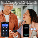 IAMJOY AI LANGUAGE TRANSLATION EARBUDS REAL TIME EARBUDS OPEN EAR CLIP - BLACK - Like New