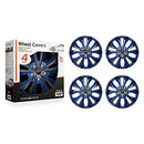 Swiss Drive Hubcap 14" Wheel Covers Spa Blue/Black Design Set of 4 - B07CXZKRRQ - Brand New