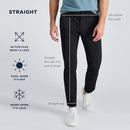 HAGGAR MEN'S CASUAL PANT STRETCH STRAIGHT FIT 34WX29L STONE - Brand New