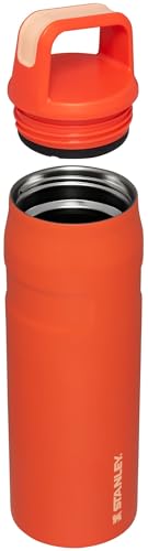 STANLEY ICEFLOW CAP AND CARRY WATER BOTTLE WIDE MOUTH TWIST LID - TIGERLILY - Like New