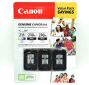 CANON PG-210XL AND CL-211 COMBO INK CARTRIDGES MULTI - Brand New