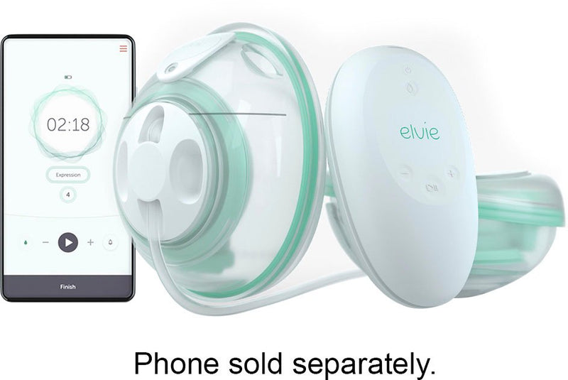 ELVIE - STRIDE PLUS HANDS-FREE, HOSPITAL-GRADE ELECTRIC BREAST PUMP - WHITE Like New