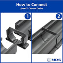NDS 400 Spee-D Channel Drain, 4-3/4 Inch Wide X 4-Feet Long, B000BO55M8 - Gray - Brand New