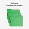 SMEAD FASTENER FILE FOLDERS 50 COUNT GREEN REINFORCED 1/3-CUT TABS 12140 - GREEN - Brand New
