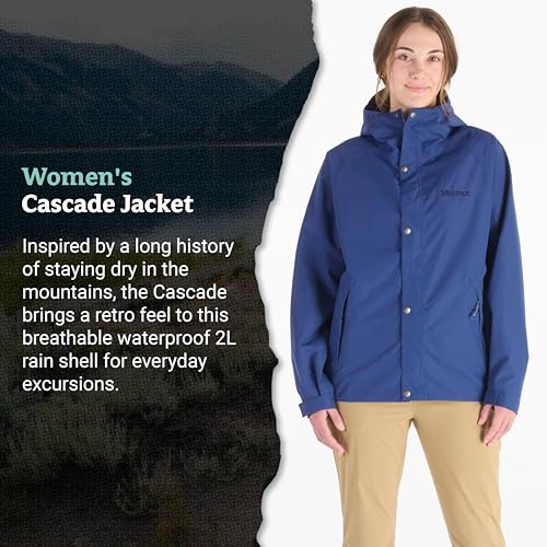 MARMOT WOMEN'S CASCADE RAIN JACKET TWILIGHT BLUE SIZE: WOMEN XL - Brand New