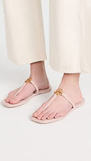 137704 Tory Burch Women's Roxanne Jelly Sandals Meadowsweet/Gold Size 7 - Like New