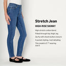 AMAZON ESSENTIALS WOMEN'S HIGH STRETCH HIGH-RISE SKINNY SIZE 8L MEDIUM BLUE - Brand New