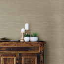 NuWallpaper Neutral Grasscloth Peel Stick Wallpaper Textured Removable - Brand New