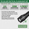 EcoGear FX LED Tactical Flashlight Kit TK120, Rechargeable, EGFX-T6KIT - Black - Like New