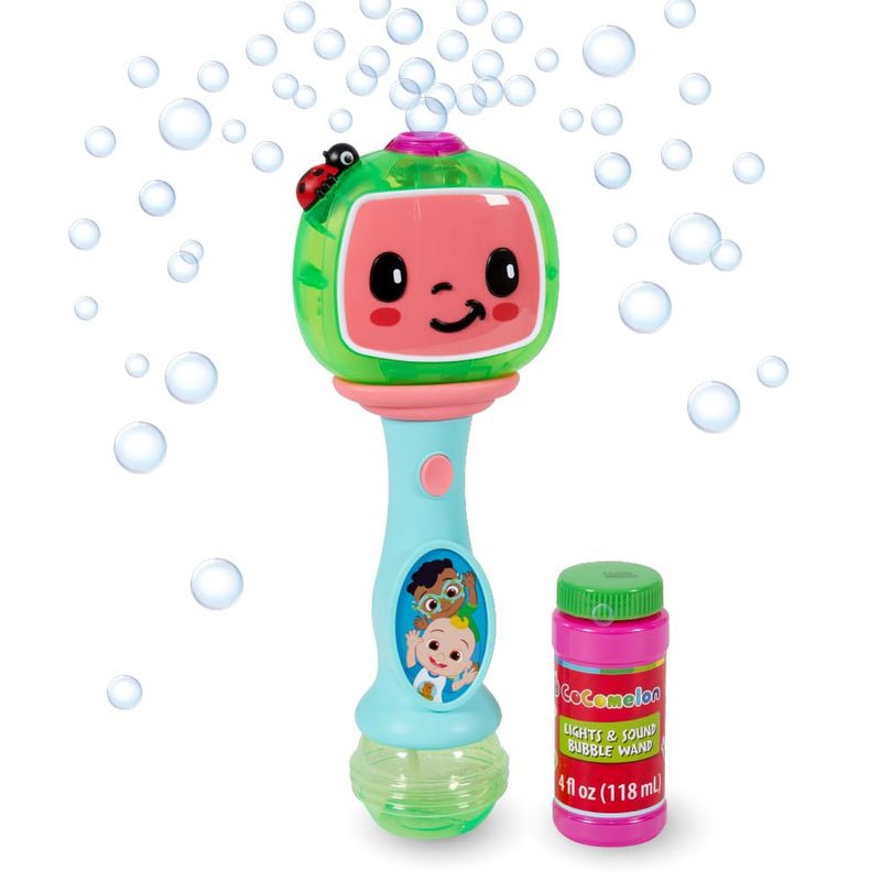 CCM-MUSICBBLWAND COCOMELON LIGHT SOUND BUBBLE WAND BUBBLE SOLUTION - COCOMELON - Like New