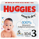Huggies Size 3 Diapers, Snug & Dry Baby Diapers, Size 3 (16-28 lbs, 104 Count - Brand New
