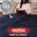 Sunbeam Royal Ultra Fleece Heated Electric Blanket King 90" x 100" - Indigo - Brand New