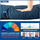 Millsilo Outdoor Bench Cushion, Water Resistant Memory Foam, Midnight Blue - Brand New
