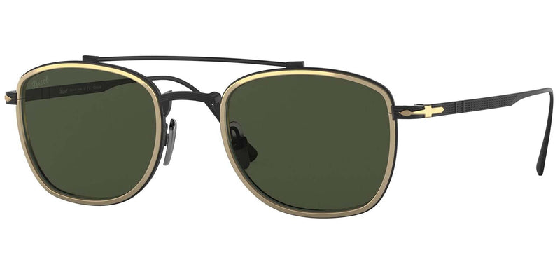 5005 ST PERSOL Men's 50MM Polarized Optical Sunglasses, Black/Brown - Brand New