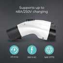 LECTRON TESLA TO J1772 CHARGING ADAPTER MAX 48A 250V - WHITE - Like New