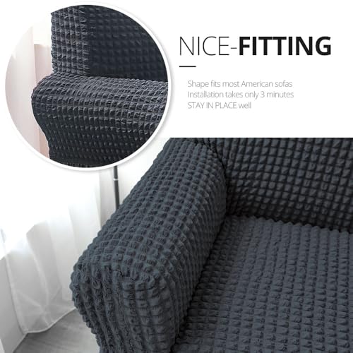 NICEEC Sofa Slipcovers Dark Grey Couch Covers Washable Stretch - Like New