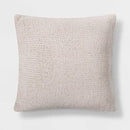 Oversized Square Cable Knit Chenille Throw Pillow - Cream - Brand New