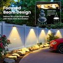 ESUNYD SOLAR FENCE LIGHTS OUTDOOR 16 PACK - BLACK - Like New