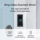 Ring Video Doorbell Wired 5AT3T5 - BLACK Like New