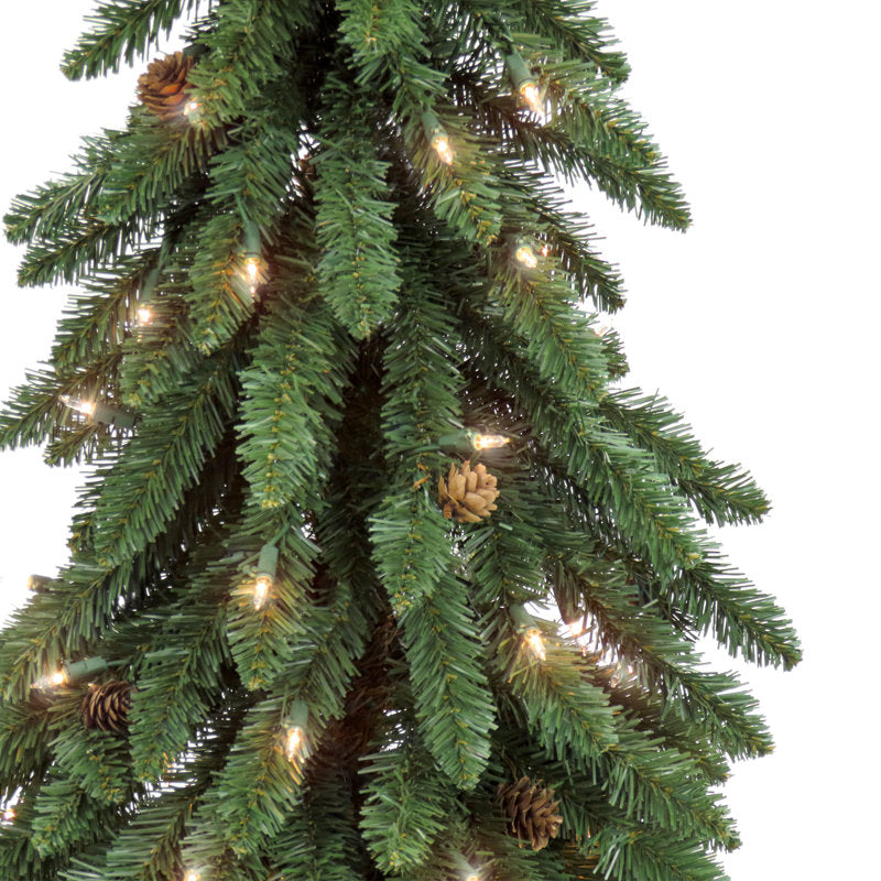 NATIONAL TREE COMPANY 7' Lighted Pine Christmas Tree, AV97-304-70 - GREEN - Like New