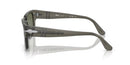 3315-S-1103 PERSOL UNISEX RECTANGULAR TAUPE FRAMES POLARIZED GREEN 55-19-145 - Like New