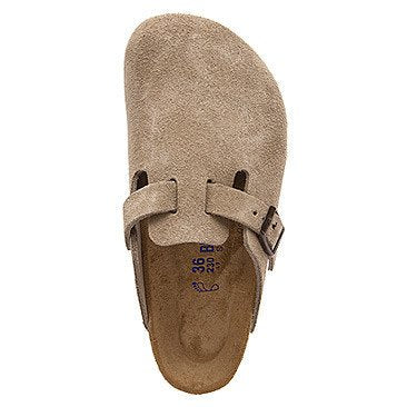 0560771 BIRKENSTOCK MEN'S BOSTON SOFT FOOTBED CLOGS TAUPE SIZE MEN 10 TAN - Like New