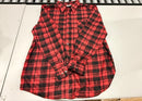 CENTRO MEN'S PLAID FLANNEL LONG SLEEVE SHIRT - SIZE: MEN XL - RED BLACK - Brand New