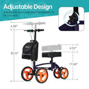 ELENKER STEERABLE KNEE SCOOTER FOLDABLE KNEE WALKER - PURPLE - Like New