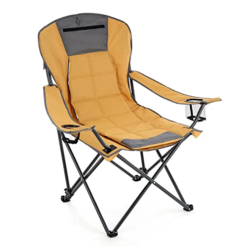 ARROWHEAD OUTDOOR PORTABLE FOLDING HYBRID 2-IN1 CAMPING CHAIR, KKS0290U - TAN Like New