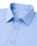 JAMES TAYLOR SHORT SLEEVE BUTTON DRESS SHIRT - SIZE: MEN XL - LIGHT BLUE - Brand New