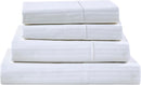 KATHY IRELAND HOME STRIPE 3-PIECE COTTON SHEET SET - TWIN - WHITE - Like New